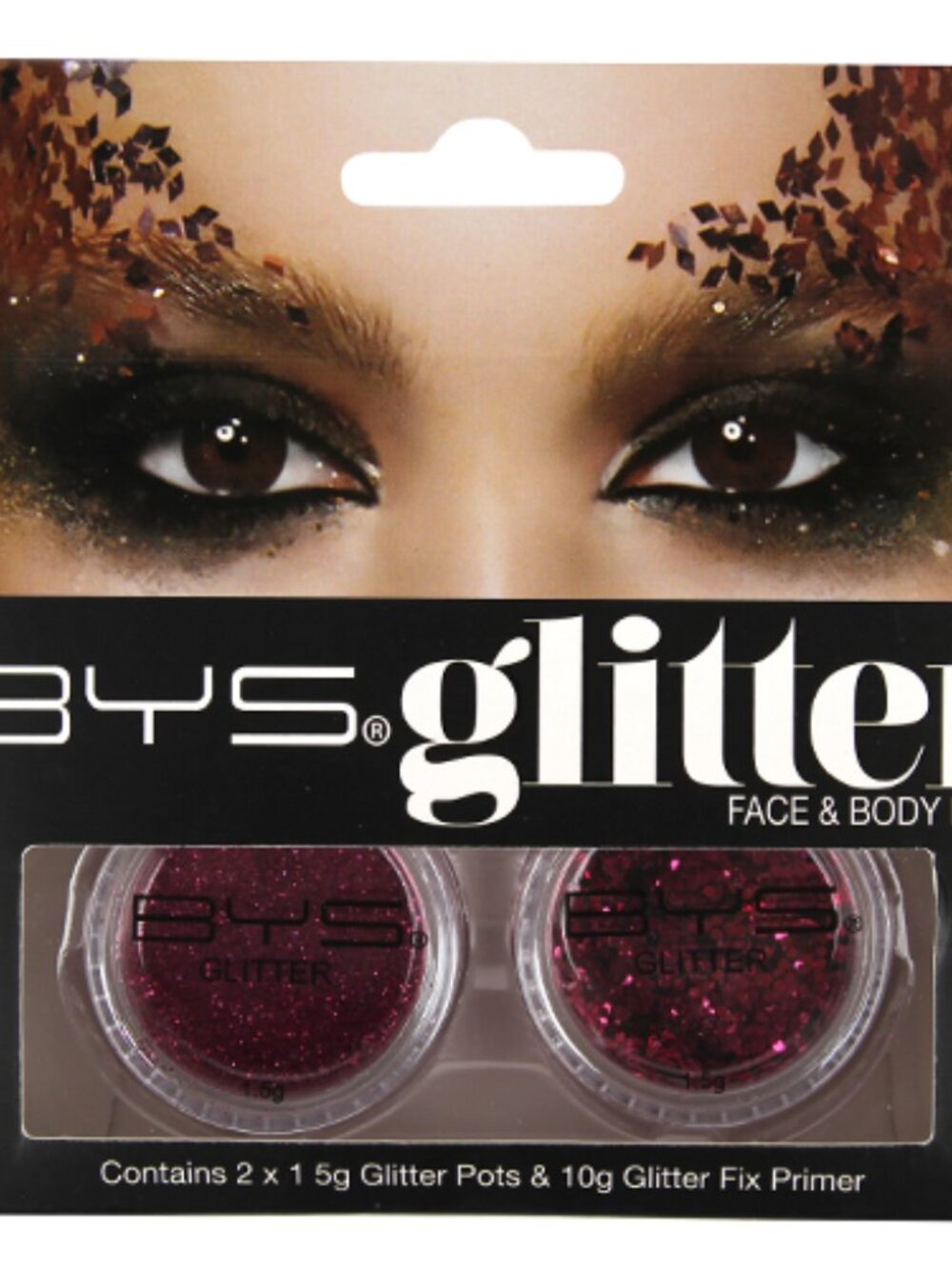 NEW BYS Glitter Face & Body Kit Fuchsia